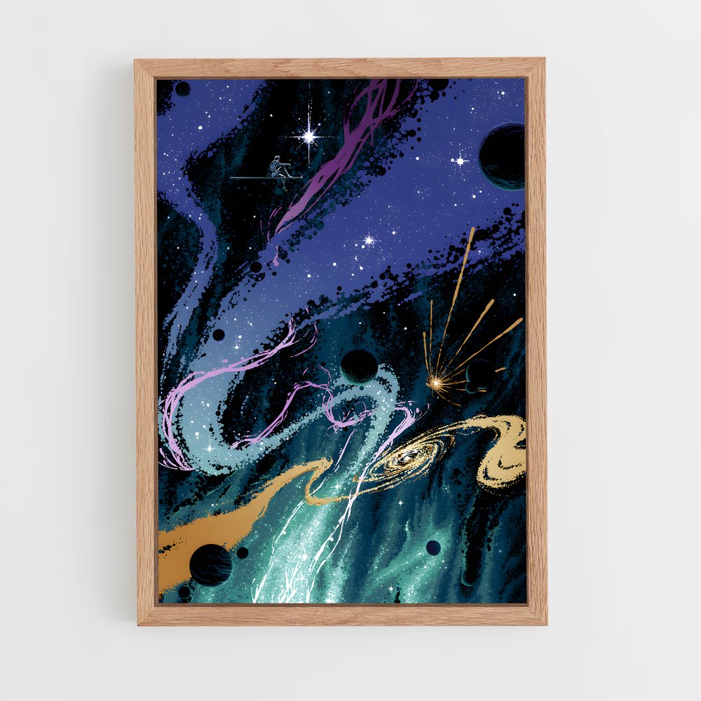Poster Astéroïdes Cosmiques – affiche Art spatial (vue 4)